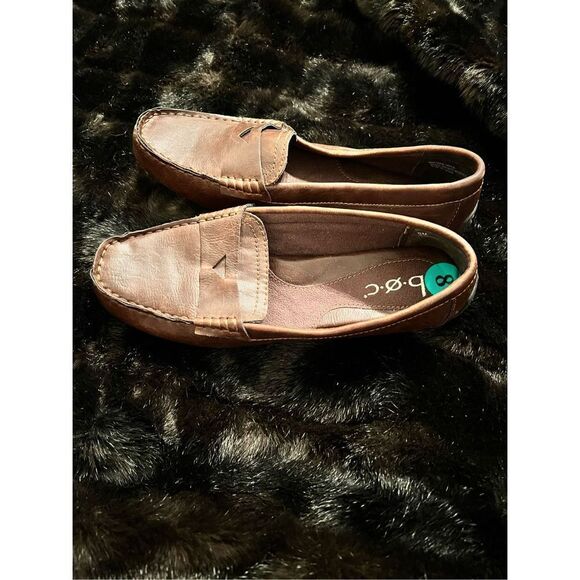 BOC Born O Concept Women's Size 8 Brown Leather Comfort Driver Penny Loafers - Picture 3 of 5